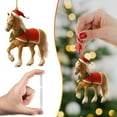 thumbnail image 2 of WMGHA Christmas Horse Ornaments for Tree Hanging Decor - 2D Acrylic Flat Pendant Animal Farmhouse Xmas Decor, Country Style Holiday Home Decoration for Equestrian Lovers, 2 of 9