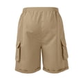 thumbnail image 5 of Cargo Shorts for Men Elastic Waist Drawstring Lightweight Hiking Shorts Breathable Stretch Casual Shorts, L, 5 of 8