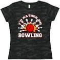 thumbnail image 3 of Inktastic I'd Rather Be Bowling Women's T-Shirt, 3 of 5