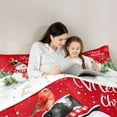 thumbnail image 4 of Homewish Cartoon Christmas Snowman 7-Piece Twin Bedding Sets,Merry Xmas Bedding Comforter Set,Red White Sheet Sets For Girl Boys Kids,Super Cozy Room Decor Reversible, 4 of 8