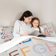 thumbnail image 5 of Feelyou Cartoon Initial Letter Bedding Comforter Set, Colorful Monogrammed Twin Comforter Sets, Teens Boys Girls Kids Bedding Set, Lightweight Room Decor, 2 Pieces, 5 of 8