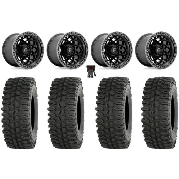 Fuel Unit 15" Wheels Black 35" BDC Tires Can-Am Commander Maverick Renegade Outlander Defender