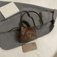thumbnail image 4 of Mujeres Bolso Hombro Bolso Cubo PU Pu Cuero Bolso (café), 4 of 9