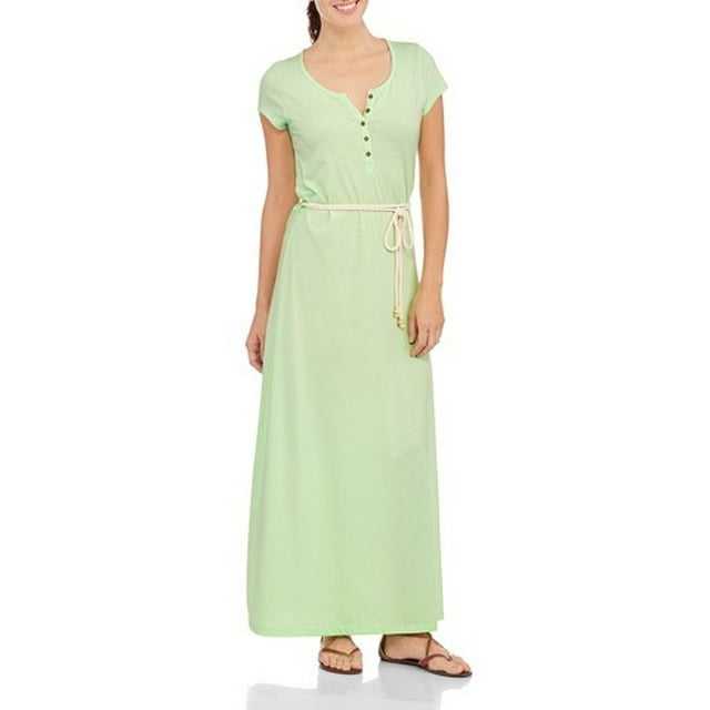Henley Maxi Dress With Rope Belt