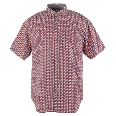 Men's Pacific Geo Silk Camp Shirt-JR-M
