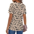 thumbnail image 6 of Fantaslook Womens Blouses Dressy Casual Tops Summer Short Sleeve V Neck Shirts Business Work Blouses, 6 of 10