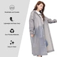thumbnail image 2 of Rain Coats for Adults Reusable - EVA Waterproof Rain Ponchos with Drawstring Hood Rain Jackets Raincoats for Men Women Plastic Rain Gear for Hiking Travel, 2 of 8