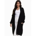 thumbnail image 6 of Womens Casual Long Cardigan Long Sleeve Open Front Sweater Coat Outerwear, 6 of 6