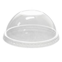 Karat 78mm PET Plastic Dome Lids - No Hole - 1,000 ct
