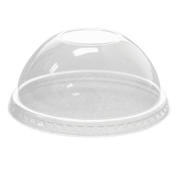 Karat 78mm PET Plastic Dome Lids - No Hole - 1,000 ct