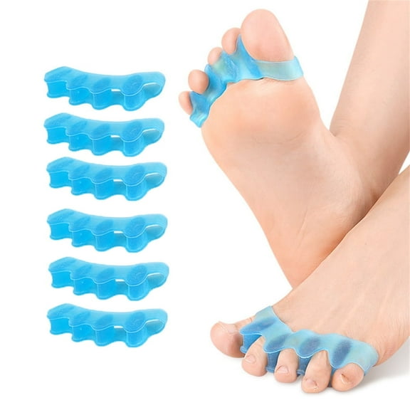 3 Pairs Gel Toe Separators – Soft Silicone Toe Spacers for Comfortable Toe Alignment, Overlapping Toe Dividers for Men and Women