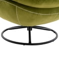 thumbnail image 6 of Triple Tree Velvet Swivel Accent Chair with Ottoman, 360° Swivel, Metal Base, Fruit Green, 6 of 7