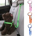 thumbnail image 2 of Cinturón de seguridad universal para perros, correa de arnés ajustable para cinturón de seguridad de coche, correa de clip de viaje para perros y gatos, 2 of 5