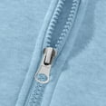 thumbnail image 7 of Resicozy Men Quarter Zip Hoodie Lightweight Mens Solid Color Pullover Long Sleeve Drop Shoulder Hooded Sweatshirt Light Blue 3XL, 7 of 7
