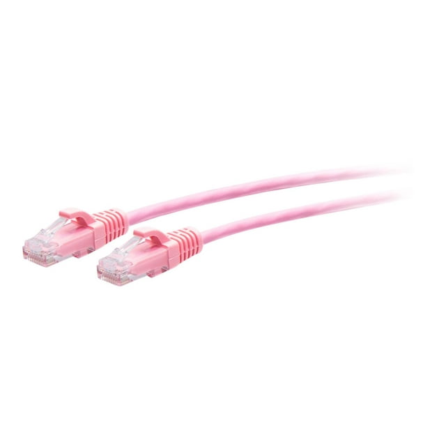 C2G 7ft (2.1m) Cat6a Snagless Unshielded (UTP) Slim Ethernet Network Patch Cable - Pink - Patch cable - RJ-45 (M) to RJ-45 (M) - 7 ft - 0.2 in - UTP - CAT 6a - molded, snagless - pink