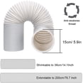 thumbnail image 3 of Portable Air Conditioner Window Vent Kit, Adjustable Window Seal with 5.9 Inch Diameter, 78.7 Inch Length Exhaust Hose for A/C Unit Universal for Sliding Glass Doors, 3 of 7