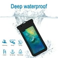 thumbnail image 3 of Bolsa universal impermeable para teléfono con cordón para teléfono móvil, buceo, playa al aire libre, flotando bajo el agua, 3 of 6