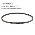 thumbnail image 2 of Uxcell A940/A37 V Belt 37-inch Inner Girth, A-Section Rubber Drive Belt 2pcs, 2 of 4