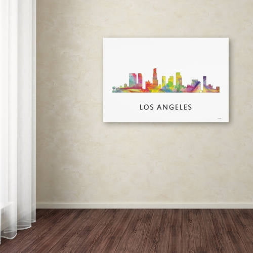 Trademark Fine Art 'Los Angeles California Skyline WB-1' Canvas Art by Marlene Watson
