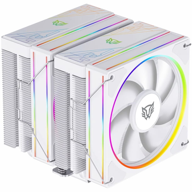 Disipador Doble CPU Gamer BALAM RUSH HELIUX PRO HEX70 120mm ARGB 3pin LGA 1700 AM5 600 - 2000 RPM 4-pin PWM 6 Pipas Blanco BR-942010