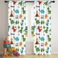 thumbnail image 5 of Blackout Kids Curtains,White Dinosaurs Volcanoes Leaves Pattern Childrens Insulated Curtains Set Of 2,Bedroom Essentials,Toddler Room Decor 42"x84", 5 of 5
