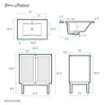 thumbnail image 6 of Classe 30 in. Brown Oak Bathroom Vanity With Black Ceramic Sink Top, 6 of 12