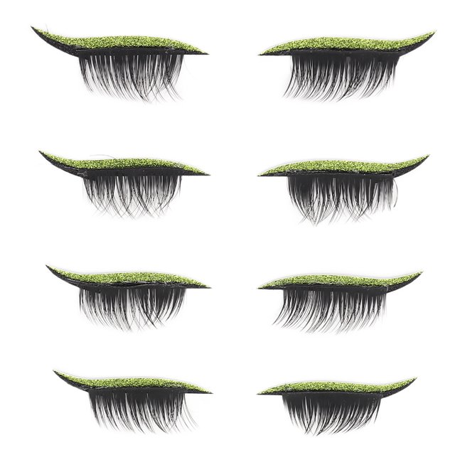8 Uds pegatinas para pestañas postizas, fuerte adherencia, pestañas gruesas, fácil de usar, adhesivo delineador de ojos reutilizable para festivales y fiestas