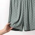 thumbnail image 5 of Asxite Plus Size Womens Pajamas Pants Elastic Waist Soft Knit Polka Print Pocket Short Sleepwear, 5 of 5