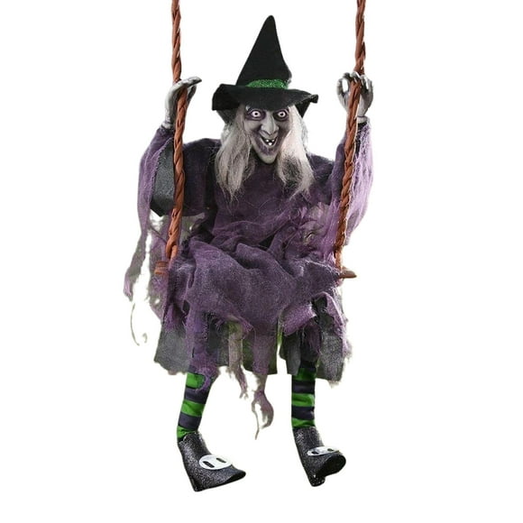 Decoración de Halloween Fun World Swinging Witch, 91 cm de altura