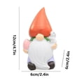 thumbnail image 3 of Easter Gnomes Decoration,Gnomes Easter Rabbits,Gnome Figurine Decoration Resin Handmade,Dwarf home dining table decoration, 3 of 5
