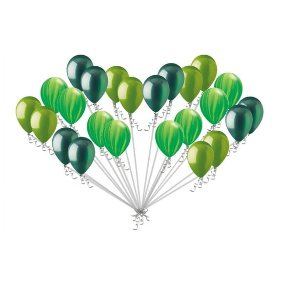 24 pc Frogs & Bugs Inspired Agate Latex Balloons Party Decoration Jungle Monster