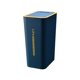 thumbnail image 2 of Bote de basura de 4 galones con tapa a presión y clip | Contenedor de basura rectangular delgado de plástico para baño, cocina y oficina | Papelera azul oscuro, 2 of 6