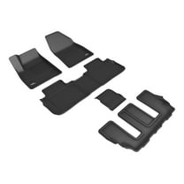 3D MAXpider Custom Fit Kagu Floor Mat (Black) for 2020-2022 Cadillac XT6-1ST Row 2ND Row 3RD Row