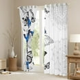 thumbnail image 3 of Castle Fairy Boys Girls Boho Mandala Butterflies Black Out Curtains,Bohemian Hippie Theme Curtains Pack of 2 (42x63 Each),Traditional Floral Flower Bedroom Curtains,Spring Garden Bedroom Decor, 3 of 6