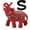 S, variant on Large Red Elephant Statue, Decorative Figurine Large Red Elephant Statue, Ceremonial Clothing Design Elephant Sculpture Ornament, Elephant Sculpture Ornament for Home Living Room Desktop Decor