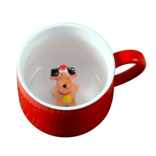 13.5 Oz 3d Cartoon Ceramic Coffee Mugs With Hot Air Balloon Lid