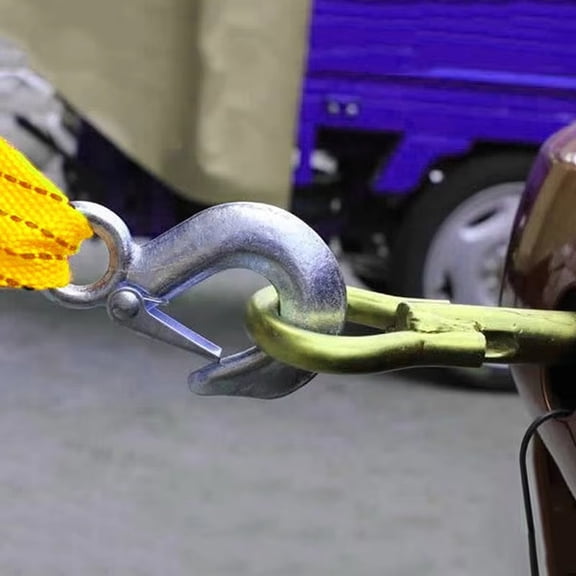 Tow Strap Rope 2 Hooks,Towing Rope High Strength Car Tow Rope Fluorescent Yellow Tow Rope Tow Strap Bumper Trailer Car Safety Accessries