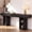 Black 1.6m, variant on OMCMUU 62.9" Modern Console Table with Charging Station, 13.8" Deep Entryway Table with 2 Adjustable Shelves, High-Density Wood Hallway Table (Black)