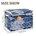 thumbnail image 5 of Yayeee Collapsible Cube Storage Bin with Lid Fabric Closet Decorative Basket with Handles, Blue Night Sky, 5 of 7