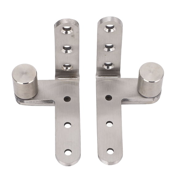 Heavy Duty 270 Degree Rotating Door Pivot Hinges, Stainless Steel Inset Hinge for Cabinet & Cafe Doors, 130lb Load, Silver Brushed Finish with 32 Screws