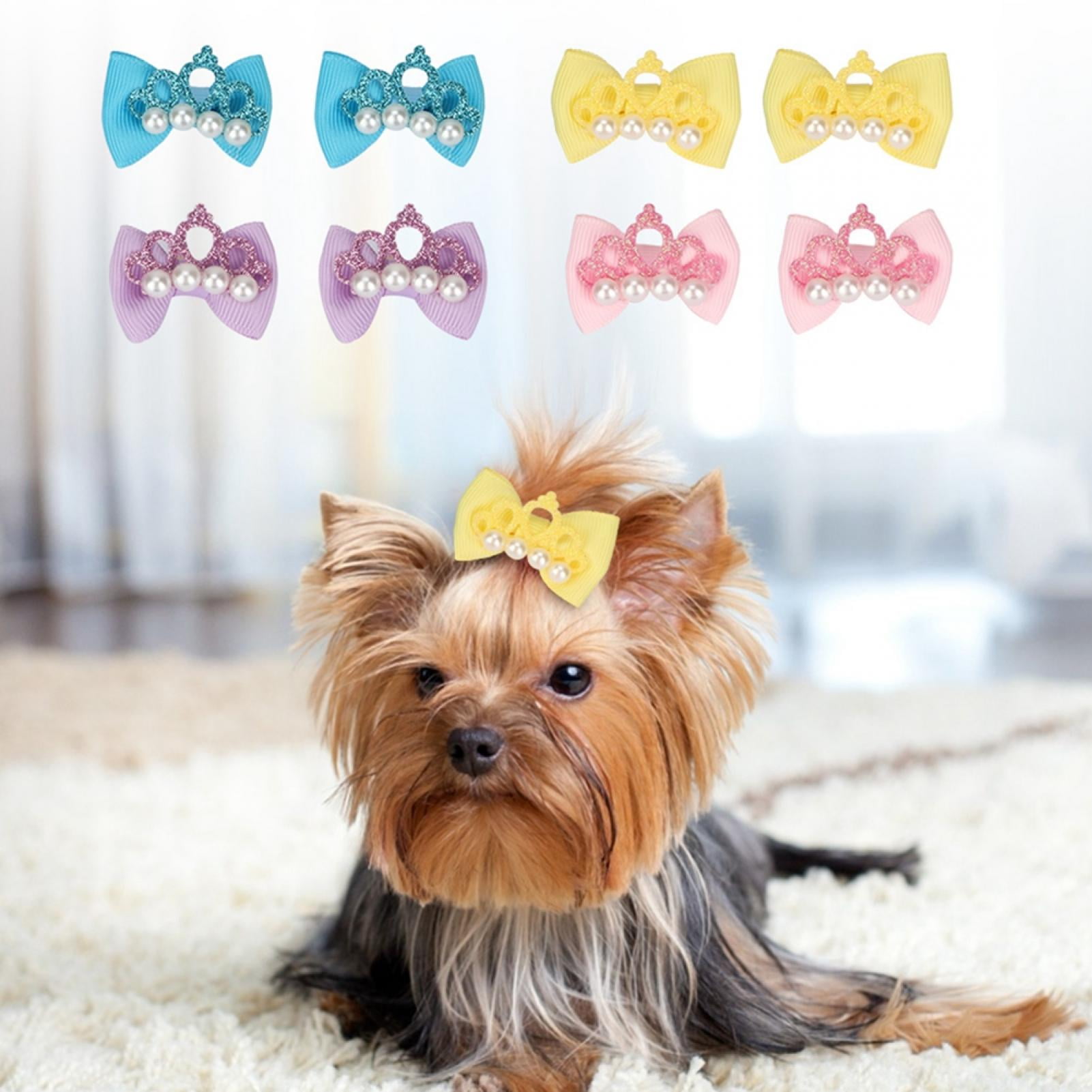 Dog Hair Bows Grooming Accessories 20pcs Pet Hair Bows Easy To Wear Outdoor Puppy For Home Pet Walmart