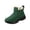 Dark Green, variant on Women's Orthopedic Slip On Snow Booties, Quilted PU Ankle Boots, Fleece Lined Outdoor Winter Walking Boots Green