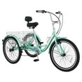 thumbnail image 3 of Lilypelle Adult Tricycles Unisex,24" Wheels 7 Speed Cruiser Trike Bike with Basket,Cyan, 3 of 12