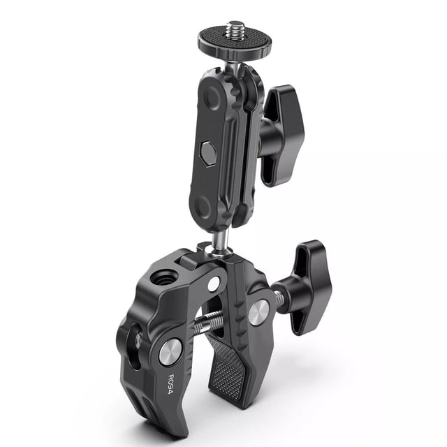 BotaniNest Super Clamp Camera Clamp Mount 360° Ballhead Arm Double Head Adapter With 1/4" 20 & 3/" 16 Thread For DSLR Camera//LED Lights/ M/ /