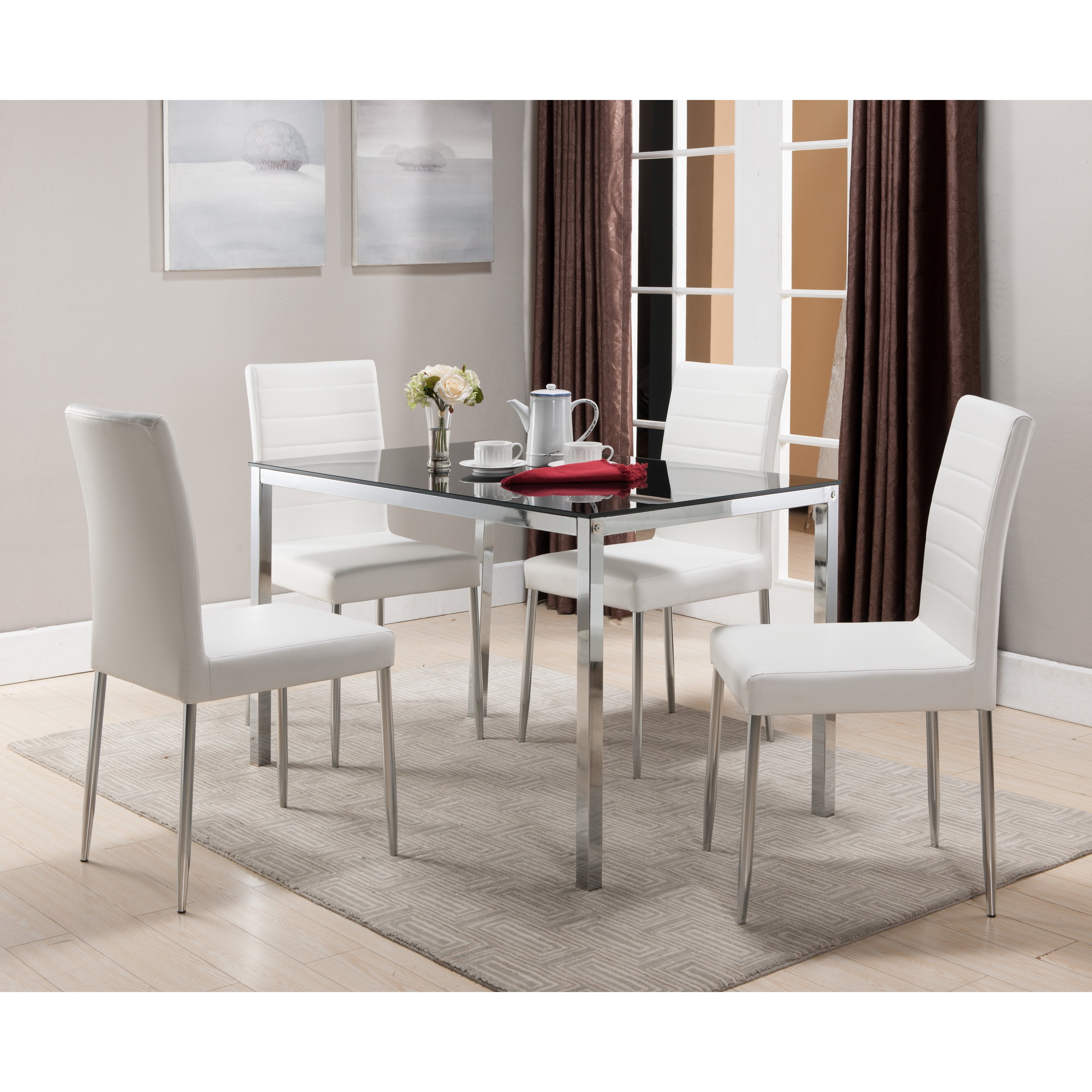 K B Furniture Belmont White Dining Chair Set Of 4