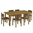thumbnail image 4 of Modway Parkland Aluminum Outdoor Patio Furniture Dining Table Set of 7, Natural, 4 of 4