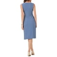 thumbnail image 3 of INSPIRE CHIC Vestido de Trabajo Elegante Sin Mangas Cuerpo Ajustado Lápiz Vestidos XL Gris Azul, 3 of 6