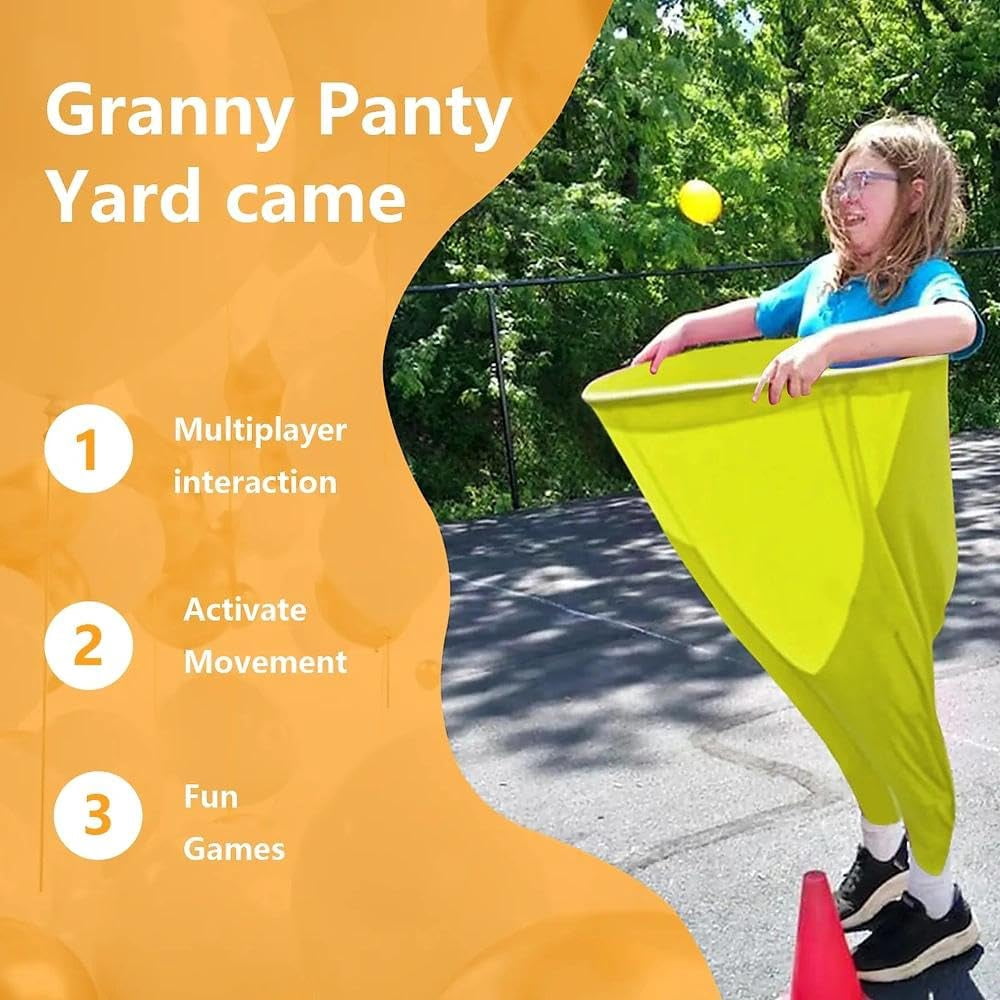Granny Pants Yard Game, Granny Pants Outdoor Party Game Granny Pants Outdoor Game with Bouncy Balls and Pump Fun Family Reunion & Adult Yard Games for Groups
