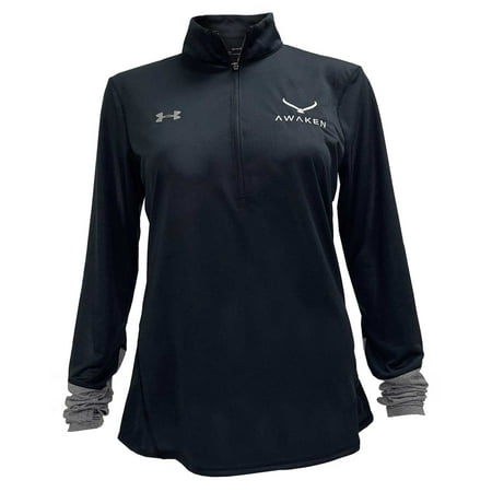 Under Armour UA Women s Awaken Eagle Black - Zip Pullover Shirt Thumb Hole