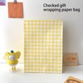thumbnail image 2 of Bolsas a cuadros para envolver, embalaje de regalo plegable, bolsa de estilo coreano, almacenamiento de dulces, paquete de rejillas plegables Almacenamiento y organización del hogar Amarillo 23*15*8cm Inteprter HA080830-02, 2 of 6